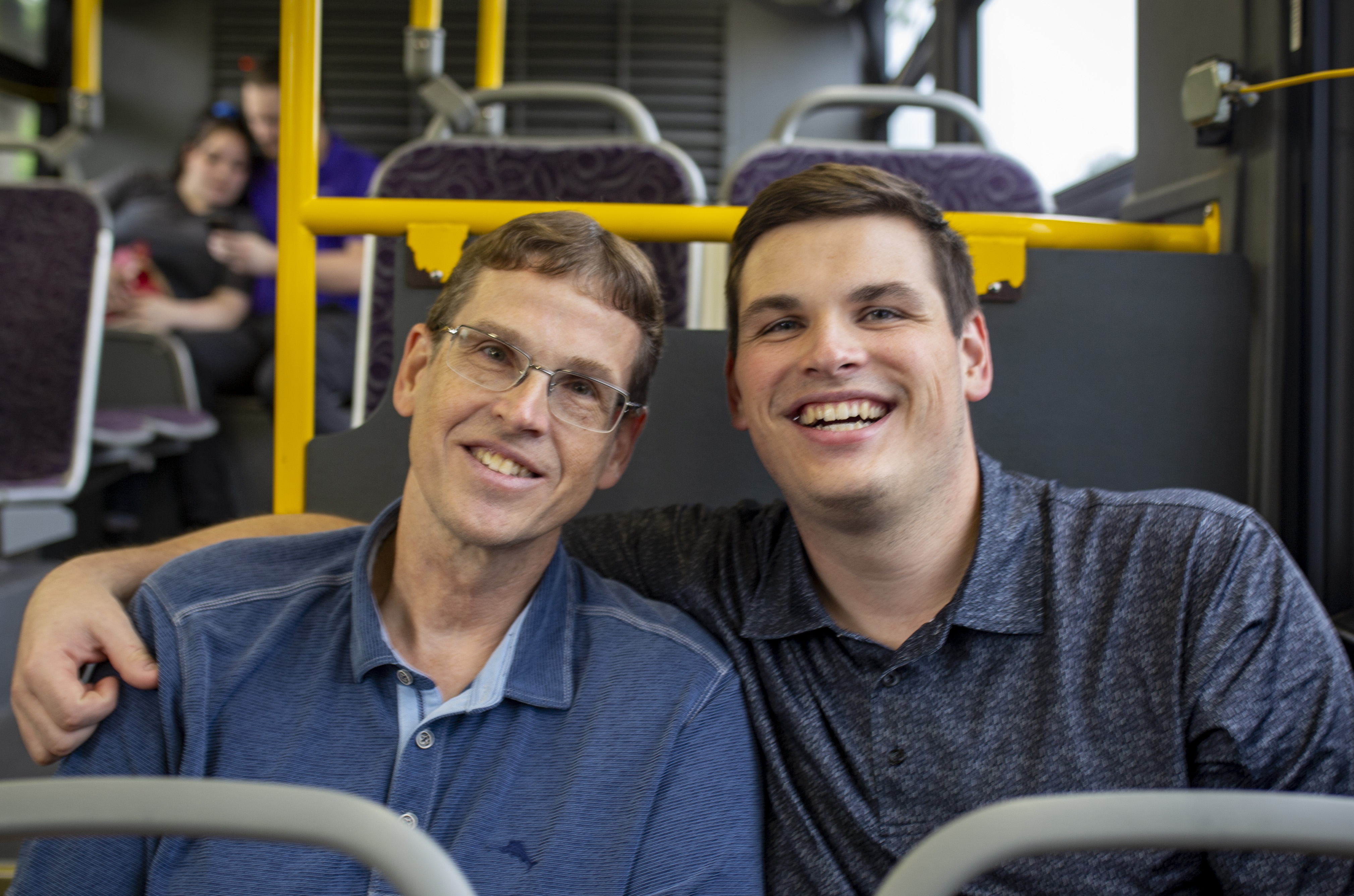 Father and Son Bond on the Bus