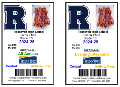 DMPS Student IDs 2024-2025