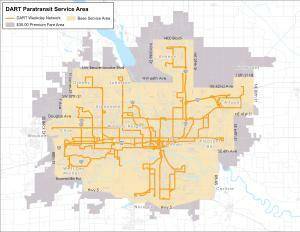 Bus Plus Service Area Map